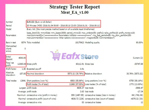 Meat EA Backtest
