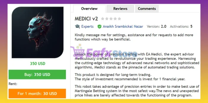 Medici EA MT4 Review