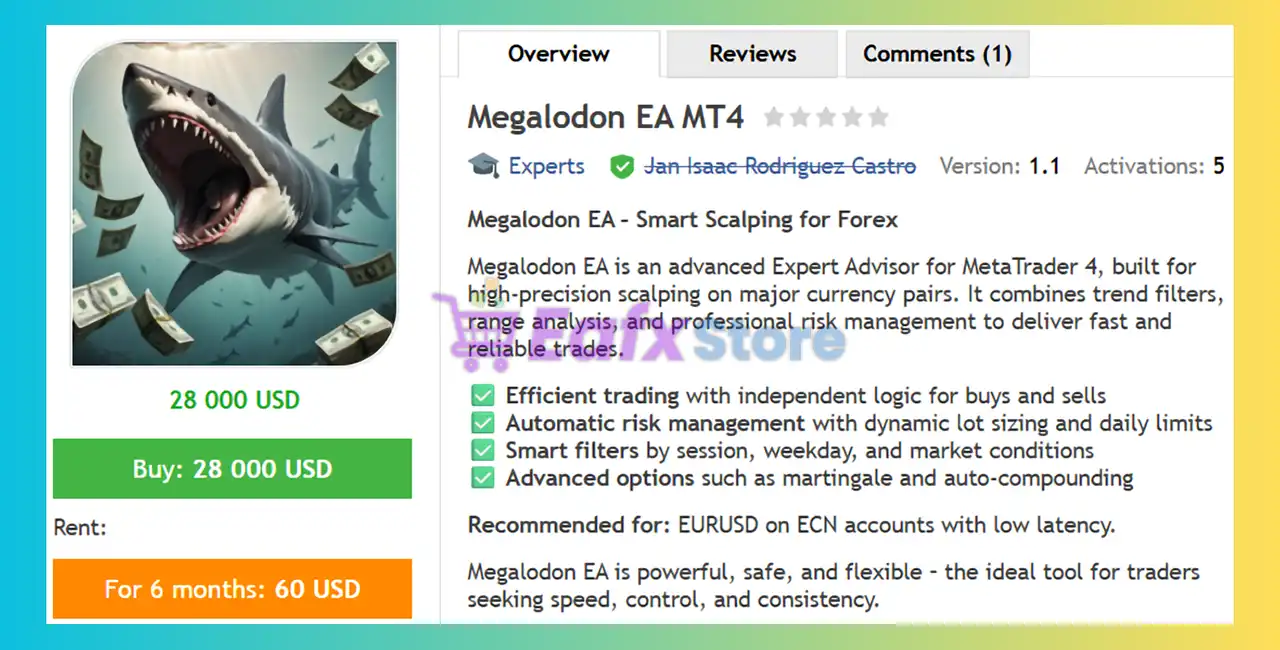 Megalodon EA MT4 with SetFiles (Latest version) - Unlimited 2 Megalodon EA MT4 Review