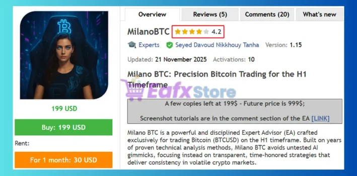 MilanoBTC EA MT5 Review