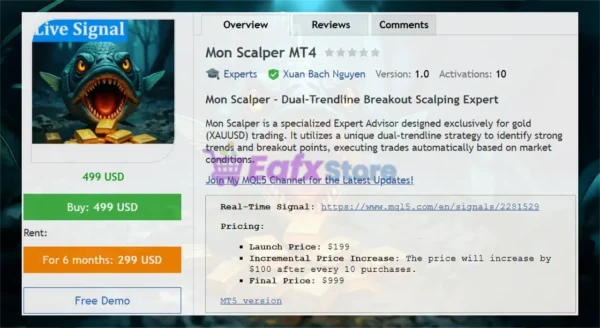 Mon Scalper MT4 Review