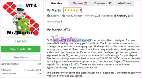 Mr Martin EA Overview