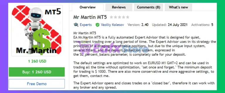 Mr Martin MT5 Review