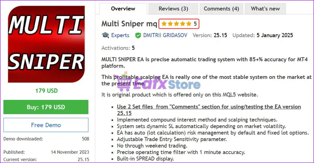 Multi Sniper mq EA MT4 v9.53 with SetFiles (Platform 1441+) 2 Multi Sniper mq EA Overview