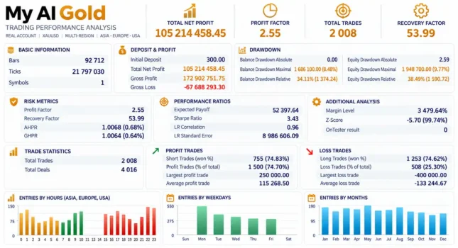 My AI Gold EA MT5 Backtest Results