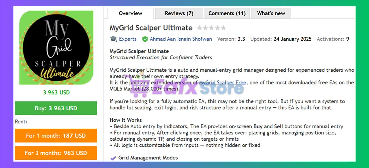MyGrid Scalper Ultimate MT4 (Latest version) 2 MyGrid Scalper Ultimate MT4 Overview