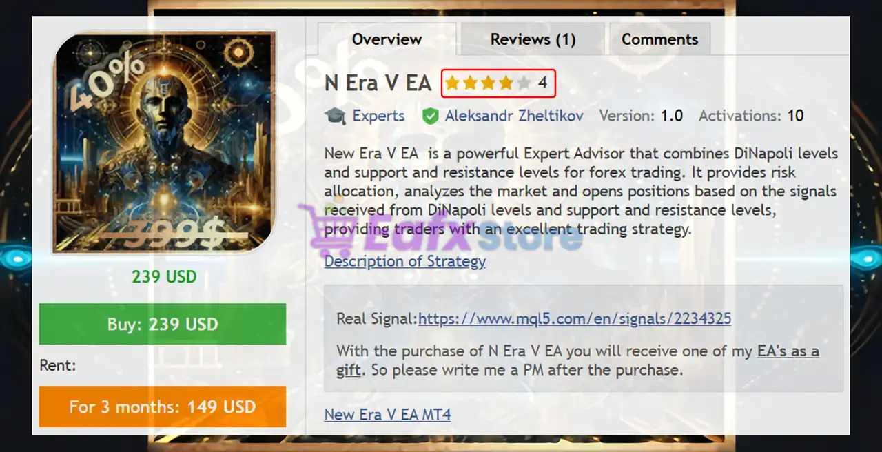 N Era V EA MT5 (Latest version) – GroupBuy 2 N Era V EA MT5 Overview