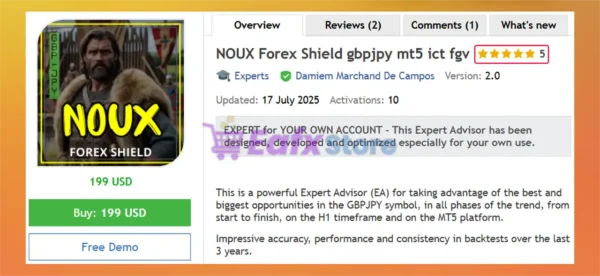 NOUX Forex Shield GBPJPY MT5 Overview