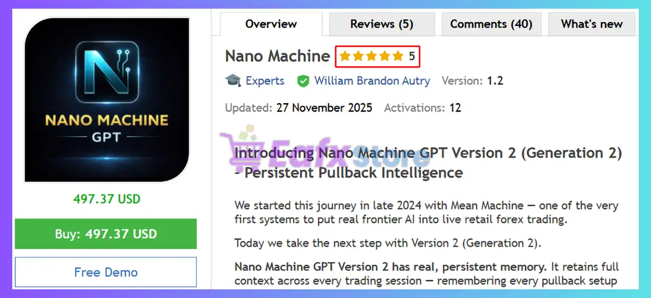 Nano Machine EA MT5 (Latest version) – GroupBuy 2 Nano Machine EA Review