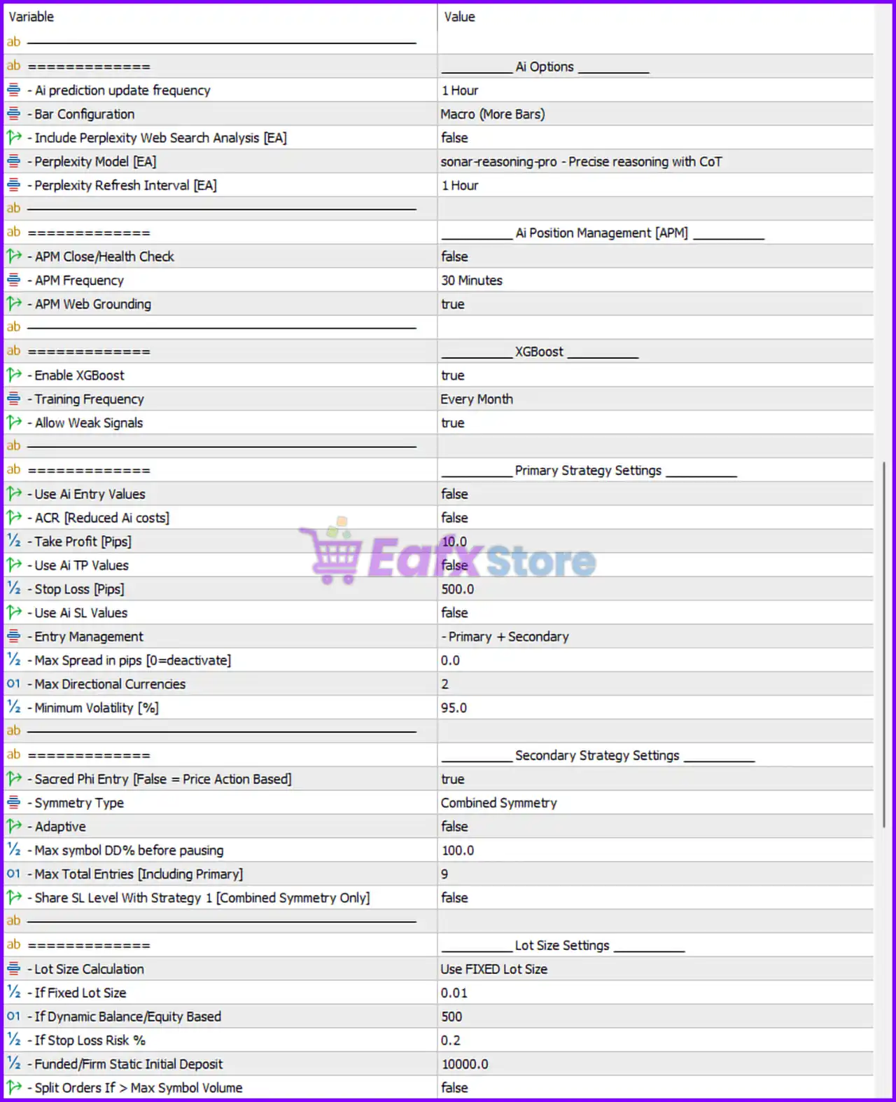 Nano Machine EA MT5 (Latest version) – GroupBuy 5 Nano Machine EA Setting Panel