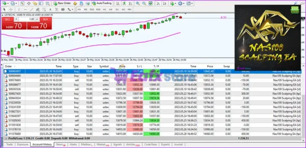 Nas100 Scalping EA Results