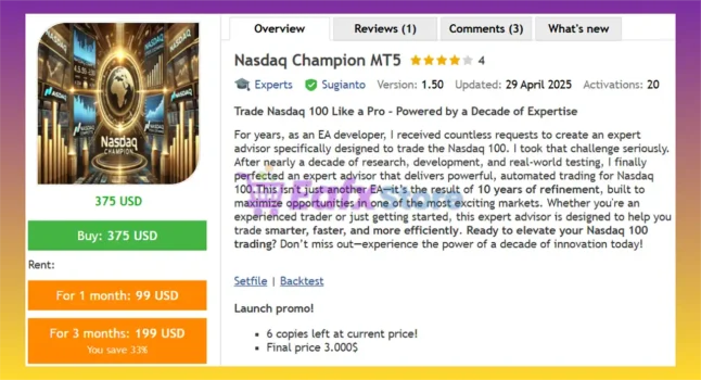 Nasdaq Champion MT5 Review