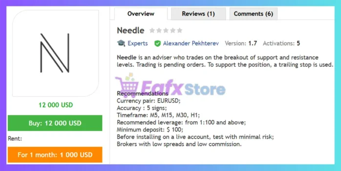 Needle EA MT4 Review