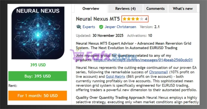 Neural Nexus MT5 Review