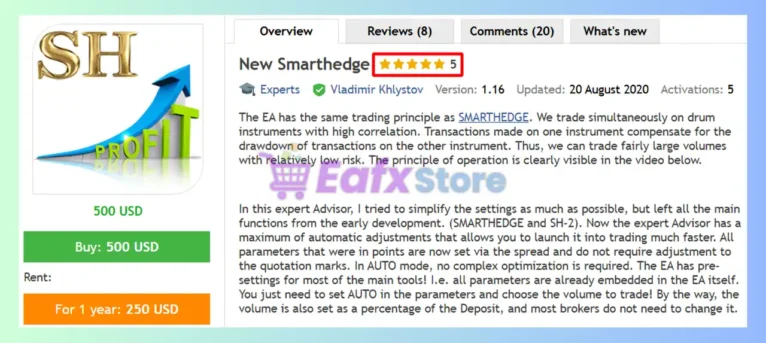 New Smarthedge EA MT4 Review