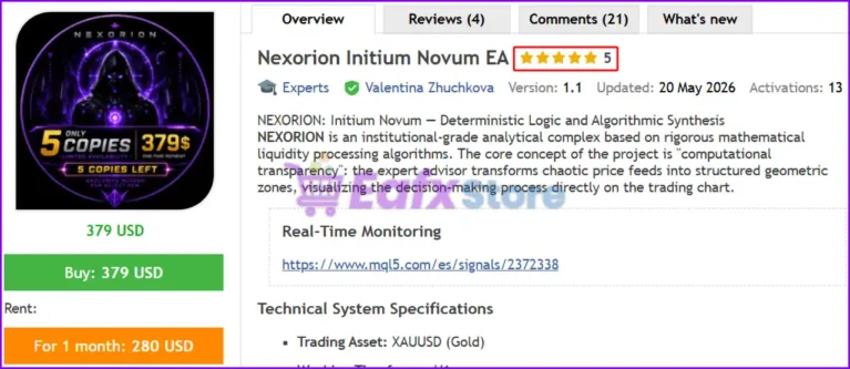 Nexorion Initium Novum EA MT5 Review