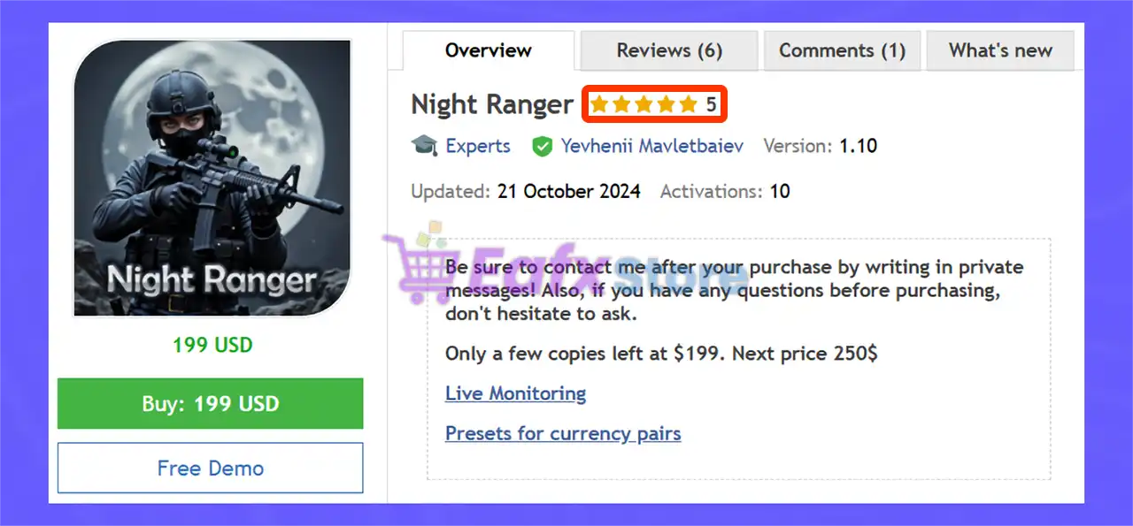 Night Ranger MT5 with SetFiles (Latest version) – GroupBuy 2 Night Ranger MT5 Overview
