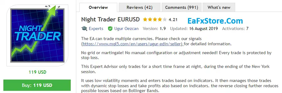 Night Trader EURUSD