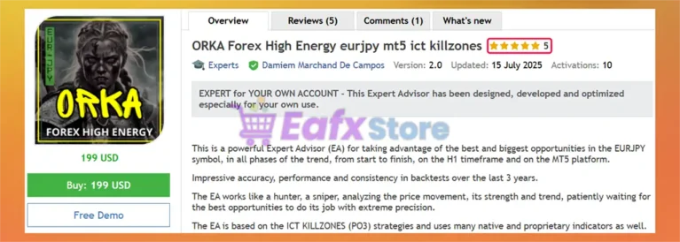 ORKA Forex High Energy eurjpy Overview