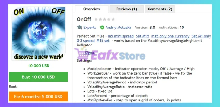 OnOff EA MT4 Review