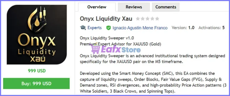 Onyx Liquidity Xau EA MT5 Review