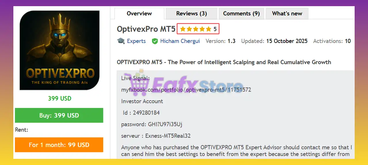 OptivexPro MT5 (Latest version) – GroupBuy 2 OptivexPro MT5 Review