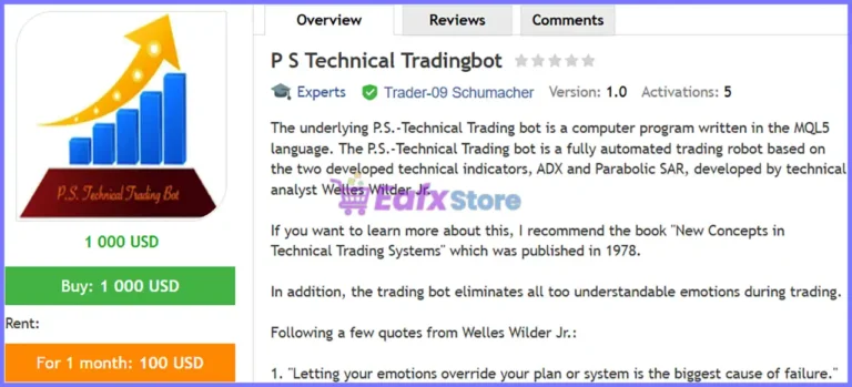 P S Technical Tradingbot MT5 Review