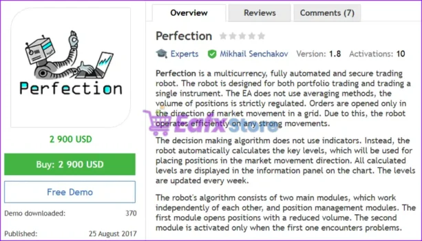 Perfection EA MT4 Overview