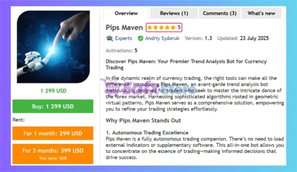 Pips Maven EA MT5 Overview