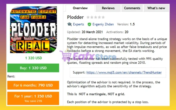 Plodder EA MT4 Review