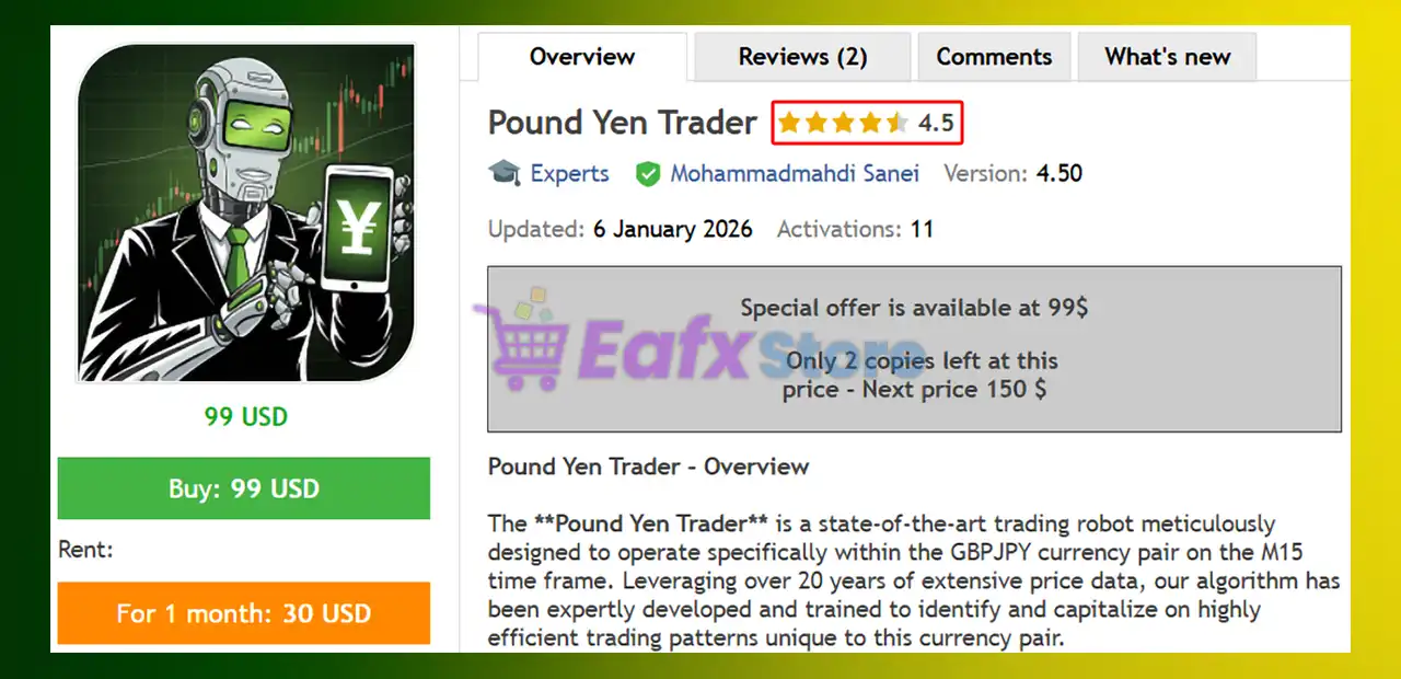 Pound Yen Trader EA Review