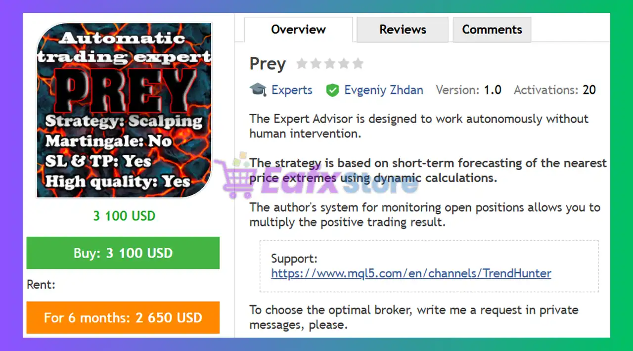 Prey EA MT4 (Latest version) - Unlimited 2 Prey EA MT4 Review