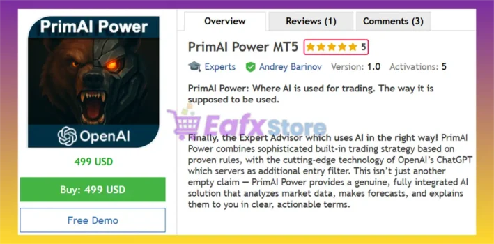 PrimAI Power MT5 Overview