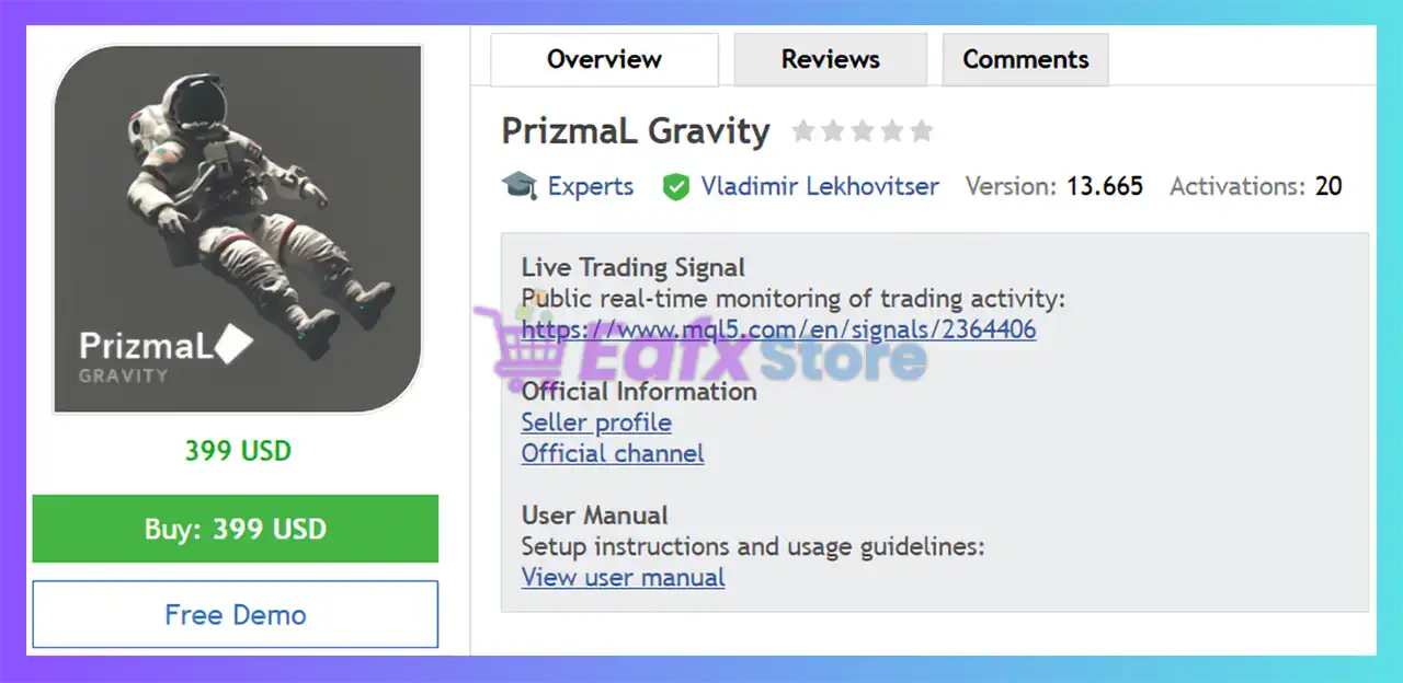 PrizmaL Gravity EA MT5 (Latest version) – GroupBuy 2 PrizmaL Gravity EA MT5 Review