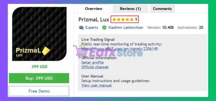 PrizmaL Lux EA MT5 Review