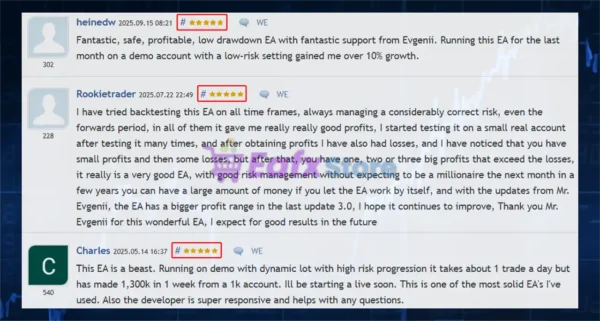 Prometheus MT5 is rated 5 stars by users
