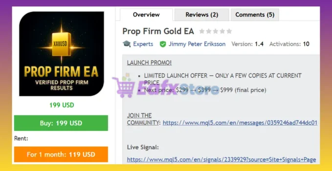 Prop Firm Gold EA MT5 Review