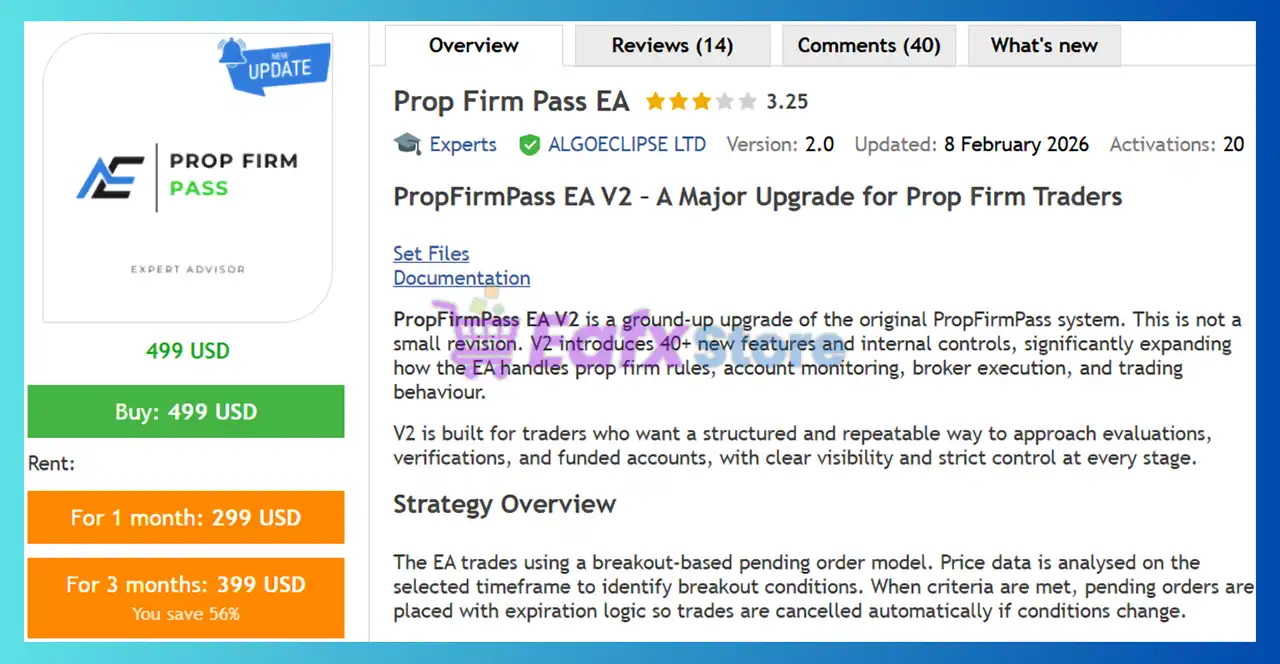 Prop Firm Pass EA MT5 with Sets (Latest version) – Group Buy 2 Prop Firm Pass EA MT5 Review
