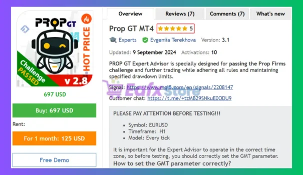 Prop GT MT4 Overview