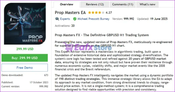 Prop Masters EA Overview