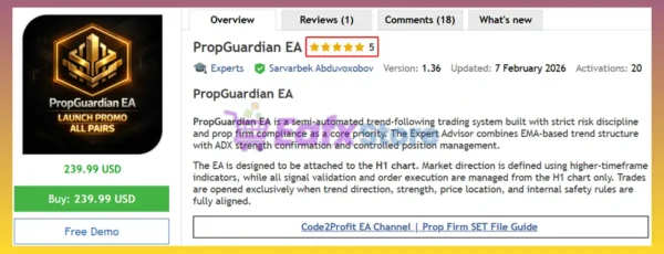 PropGuardian EA MT5 Review