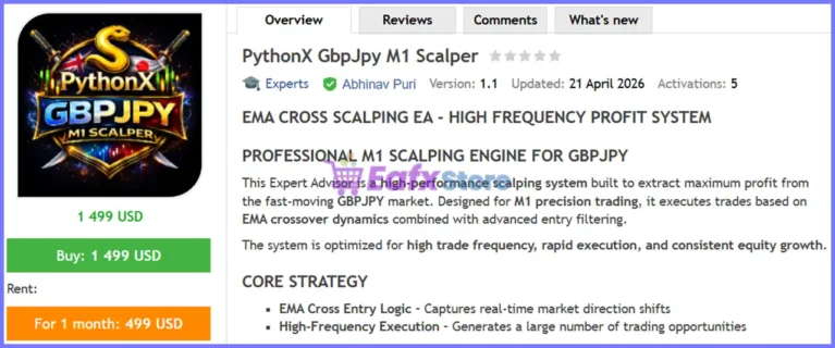 PythonX GBPJPY M1 Scalper EA MT5 Review