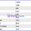 PythonX GBPJPY M1 Scalper EA MT5 Settings Panel