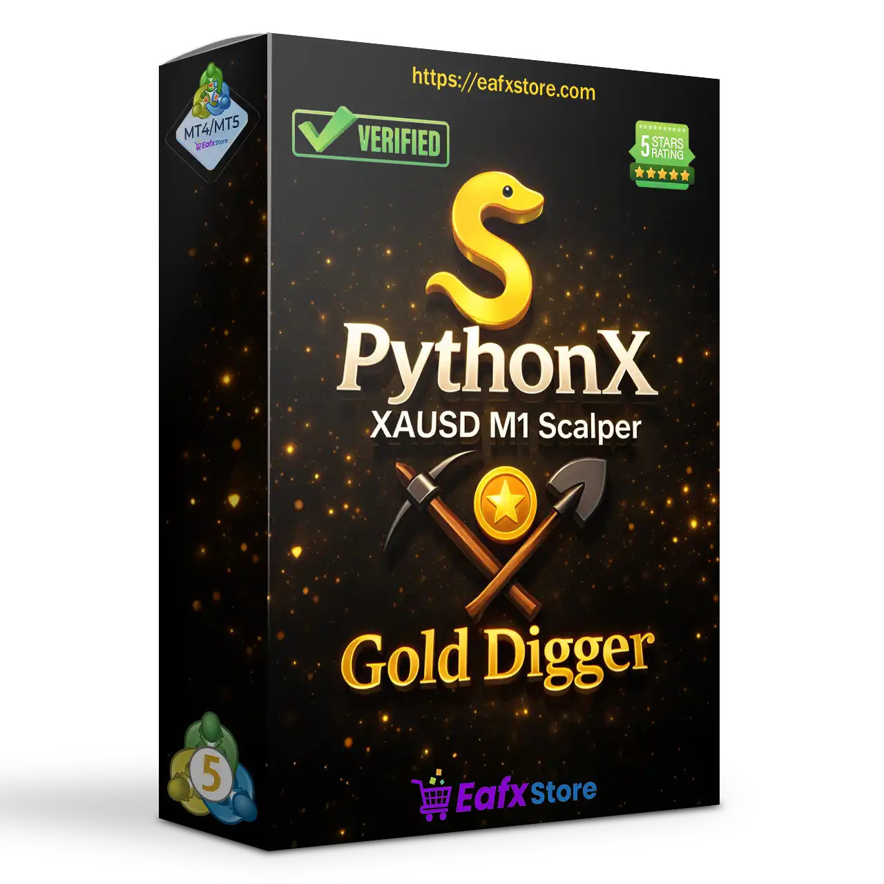 PythonX M1 Scalper XAUUSD MT5 v5.0 with SetFiles (Unlimited)
