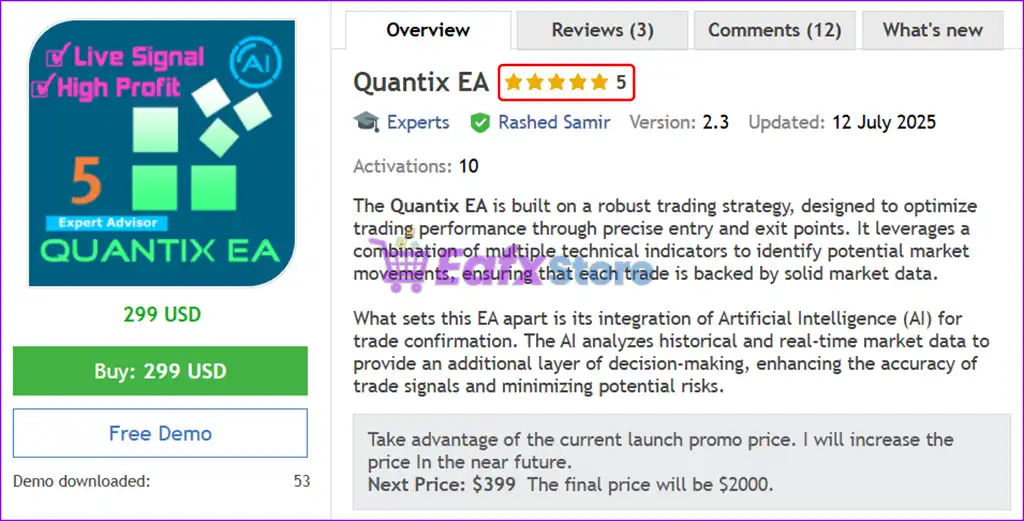 Quantix EA MT5 (Latest original version) – GroupBuy 2 Quantix EA MT5 Overview