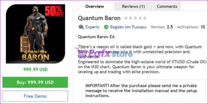Quantum Baron EA MT5 Overview