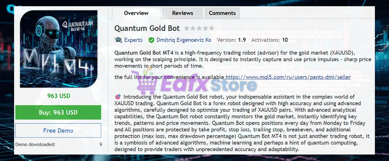 Quantum Gold Bot MT4 (Latest version) - Unlimited 2 Quantum Gold Bot Review