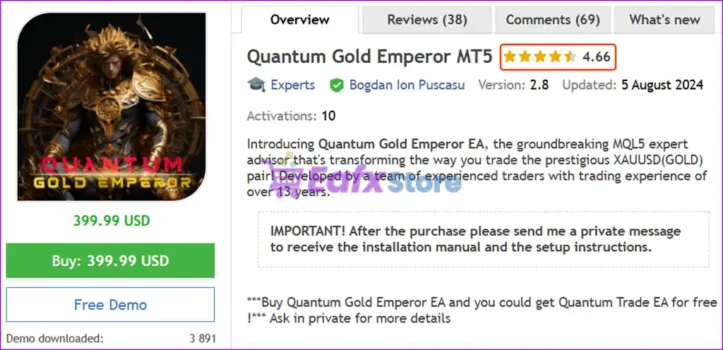 Quantum Gold Emperor MT5 Overview