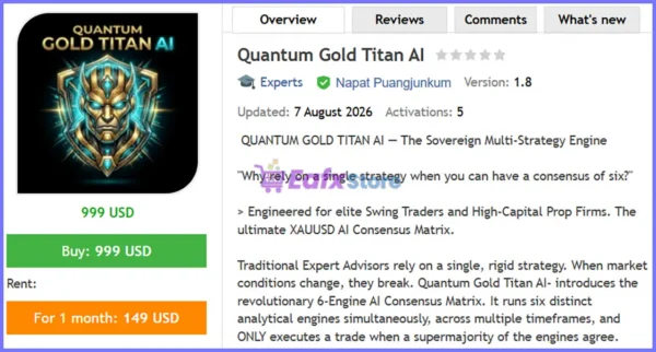 Quantum Gold Titan AI EA MT5 Review