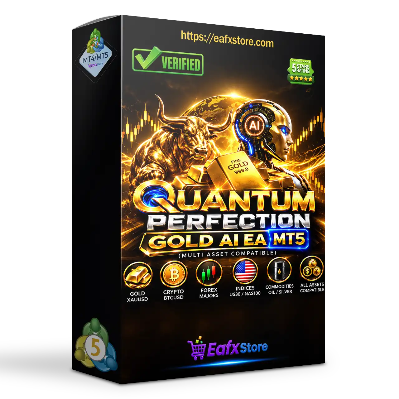 Quantum Perfection Gold AI EA MT5 (Latest version)